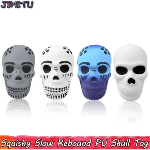 Skull Squishy Toys Punk Skeleton Antistress Squishies Stress Relief Toy Home Decor Party Decorations Slow Rising Anti Stress Toy