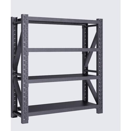 Moisture proof black shelf household multi-storey storage room storage room basement shelf garage iron shelf display rack