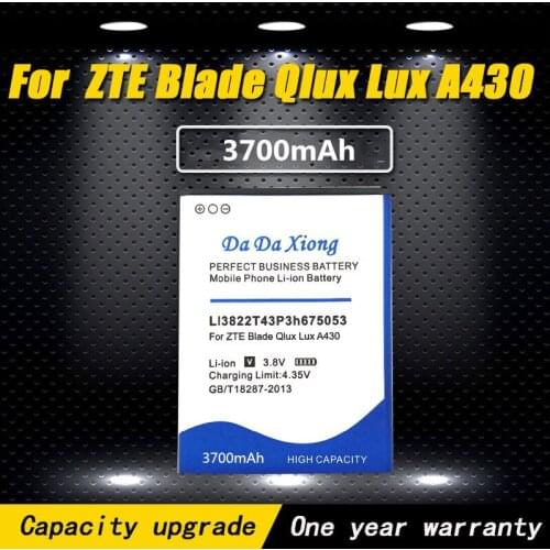 High quality 3700mAh LI3822T43P3h675053 Li-ion Phone Battery for ZTE Blade QLux Q Lux A430 Phone battery