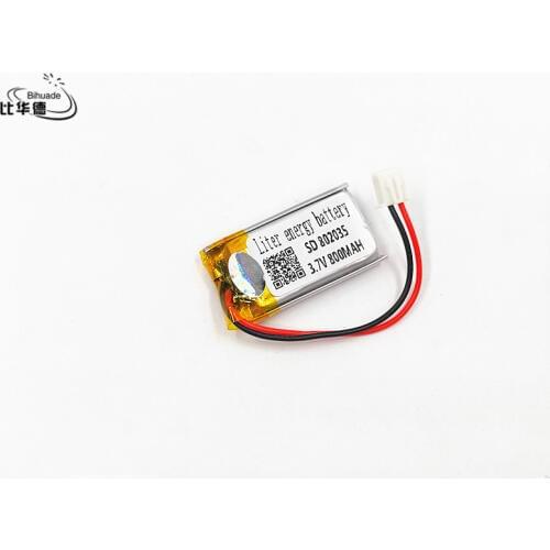 XHR2.54 800mAh 802035 Rechargeable batteries 3.7V polymer lithium