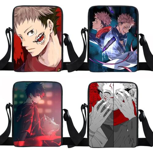 Anime Japan Jujitsu Kaisen Mini Messenger Bag Cartoon Huzhang Youren Women Handbags Female Teenager Boys Shoulder Bag Gift