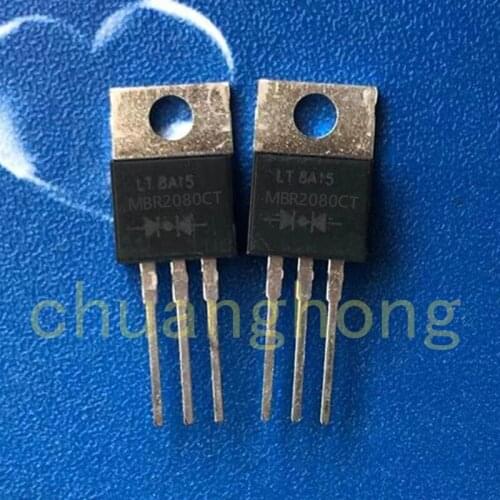 1pcs/lot MBR2080CT 20A 80V original packing new MBR2080 Schottky Rectifier diode TO-220