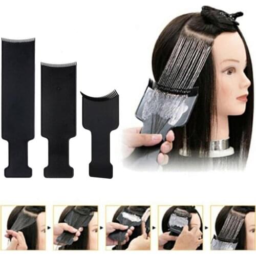 3Pcs Salon Hair Care Dye Colouring Flat Brush Board Comb Set Hairdressing Tool