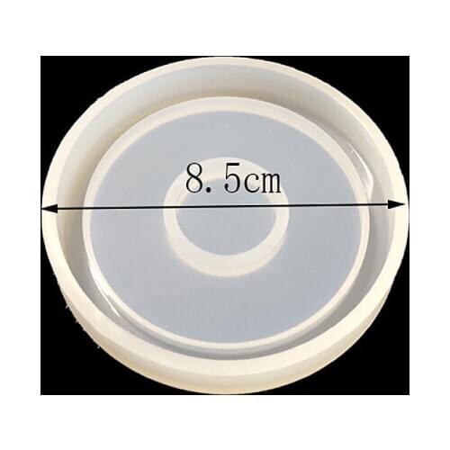 4PCS Round Shape Silicone Mould DIY Handmade Epoxy Coaster Resin Mold Making Supplies