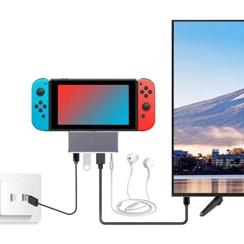 5 in 1 Type C 4K HDMI USB 3.0 Charging Hub Adapter Converter for Phone Laptop Multifunctional Plug and Play Computer accessories