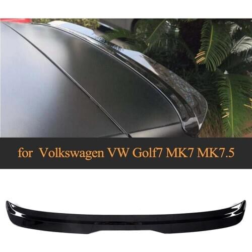 Car Spoiler For VW GOLF 7 MK7 VII 7 7.5 Standard and R Bumper 2014-2019 Rear TrunkSpoiler Wing Boot Lip Not for GTI Gloss black