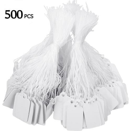 00pcs Price Labels Garment Tags Rectangular Label Merchandise Price Tags Paper Cards for Tie String Jewelry Clothes Display