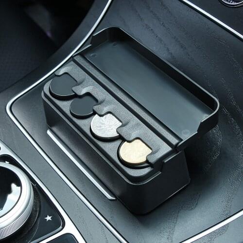 1Pcs Car Coins Case Storage Box Container for Opel Toyota Renault Audi A3 kia Rio K2 Volkswagen Passat B5 B6 Accessories
