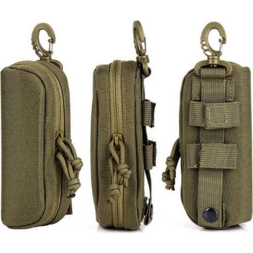 Outdoor Hunting Sunglasses Case Military Molle Pouch Goggles Storage Box 1000D Nylon Hard Eyeglasses Bag D5QD