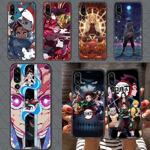 Anime demon slayer Phone case For Huawei P Mate P10 P20 P30 P40 10 20 Smart Z Pro Lite 2019 black art funda soft bumper painting