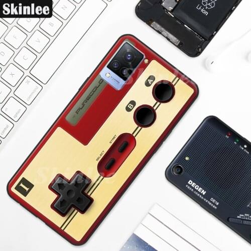 Skinlee For vivo V21 E Case All Protection Retro Camera Gamepad Pattern Soft Cover For VIVO V21E Case