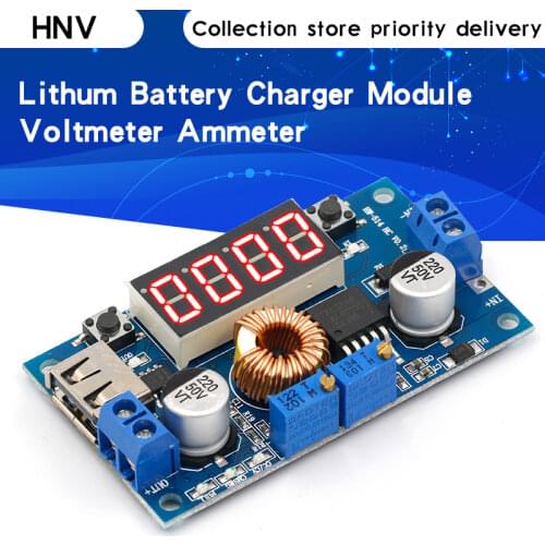 DC-DC 5A Digital LED Drive Lithum Battery Charger Module CC/CV USB Step Down Buck Converter With Voltmeter Ammeter