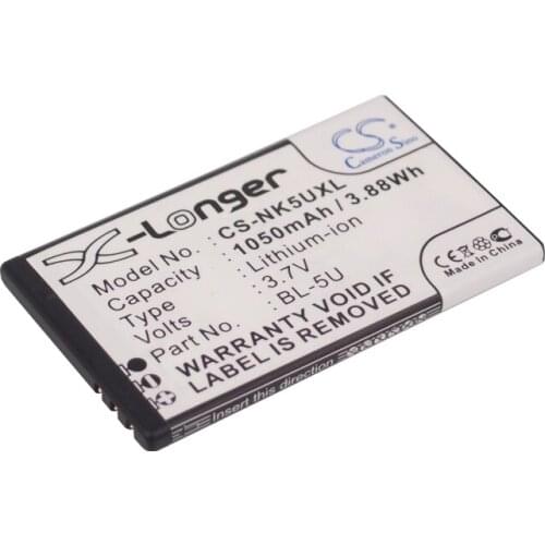 CS 1050mAh/3.89Wh battery for Nokia 8800E, 8900E, 8900i BL-5U