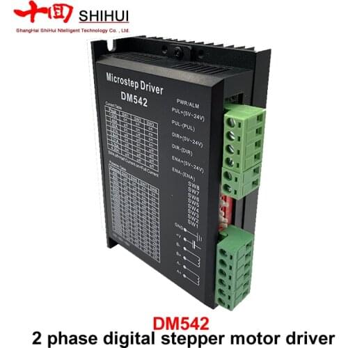 DM542-2 Phase Digital Stepper Motor Driver Suitable For Nema 23/Nema 34 Stepper Motor Voltage 18-50VDC Current Range 1.0-4.2A
