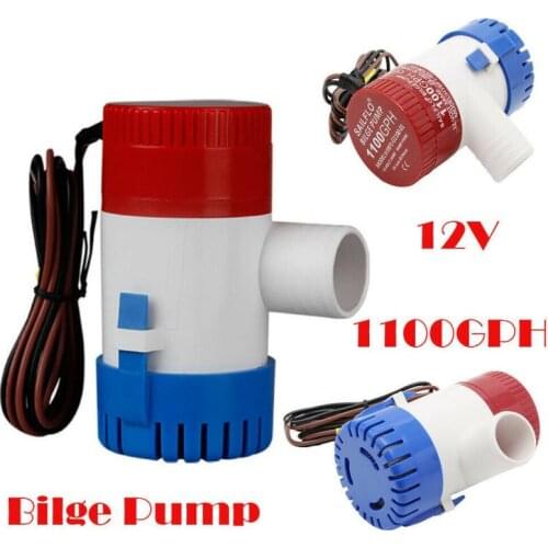 Bilge pump 12V 1100GPH Electric Marine Submersible Bilge Sump Water Pump for Boat Yacht Marine Pump Boat Parts & Accessories