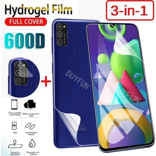 3-in-1 Hydrogel Film Screen Protector Camera Lens Film For Samsung M51 M31 S M30s M21 M11 M10 M01 with back protect Film notglas