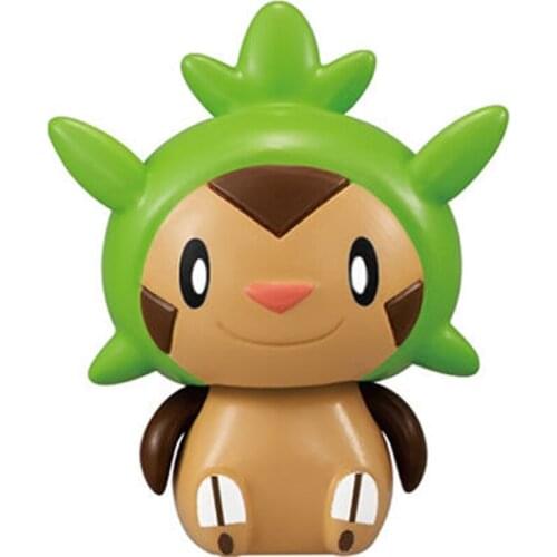 Bandai Genuine Gacha Toys Pokemon Pikachu Bulbasaur Celebi Turtwig Snivy Chespin Action Figure Model Toys Collectibles Gift