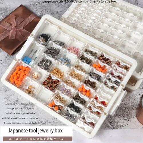 Square Drill Containers for Diamond Painting Mosaic Tool Accessories Plaid Jewelry Diamond Embroidery Transparent Storage Box