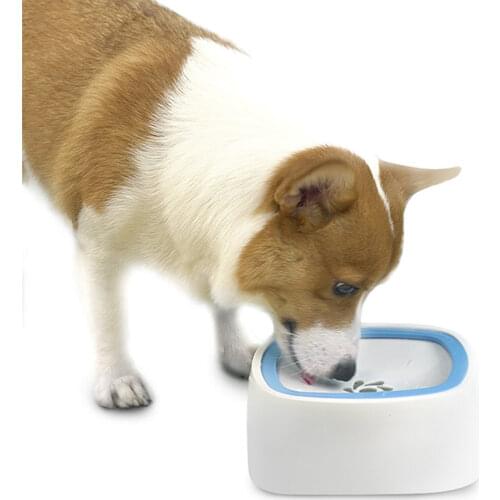 Cat Dog Water Bowl Anti-Overflow Non-Wetting Drinking Machine Carried Floating Slow Water Feeder Dispenser Pet Fountain