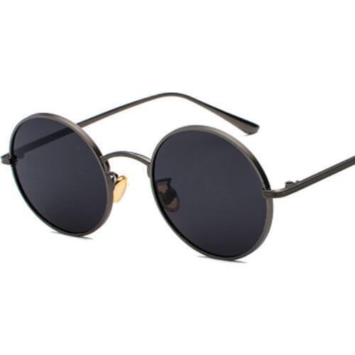 Fashion Tinted Color Lens Round Sunglasses Women Retro punk Metal Frame Eye Vintage Tiny Female Men Sun Glasses