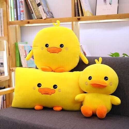 Stuffed Lying Duck Cute Big Yellow Duck Plush Toys for Children Soft Pillow Kid Girl Gifts Christmas Gift Kawaii Pillow Stuffing