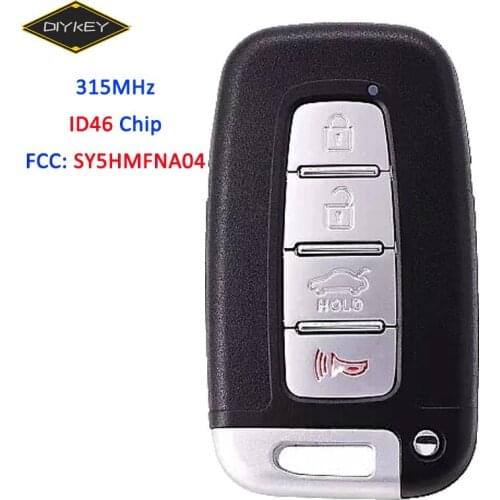 DIYKEY SY5HMFNA04 Remote Smart Key 4 Button 315MHz ID46 for Hyundai Elantra Genesis Veloster Equus Tucson Sonata Azera 2009-2016