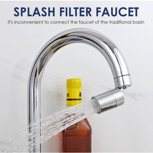 360 Degree Anti Splash Faucet Sprayer Filter Faucet Spray Head Filter Splash-proof Tap Nozzle Filter Water Save For Bathroom