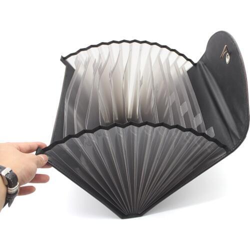 A4 Expanding Wallet File Folder Document Bag Business Briefcase Briefcase Bags for Documents School Office Supplies Gift 1202B