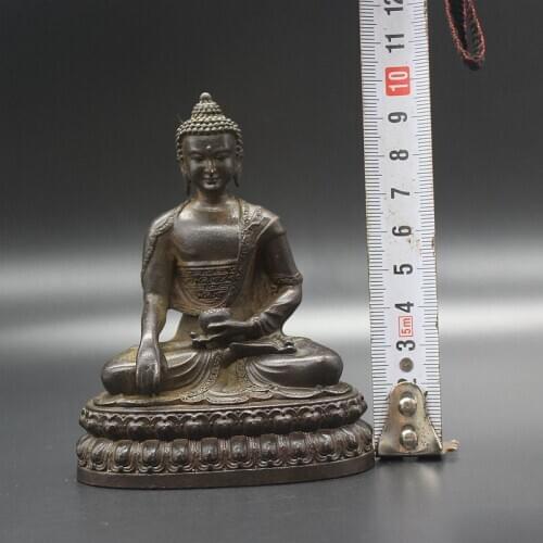 Tibetan Buddhist buddha statue HOME patron saint efficacious Protection # Buddhism Sakyamuni Tathagata Buddha bronze statue