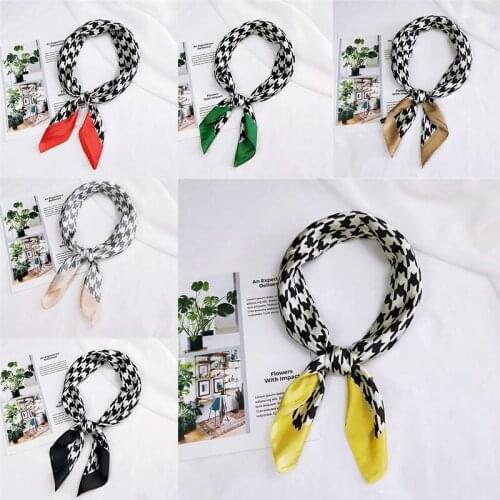 Yishine 20pcs Mix Colors Multifunction Elegant Pattern Printed Womens Small Square Wraps Scarves Shaw Polyester Silk Scarf