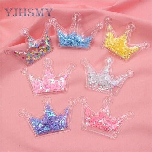 YJHSMY S-19111813,5pcs 7.7*4.5cm Colored shiny stars crown Decoration ornament Accessories Plush Hair Decoration,DIY materials