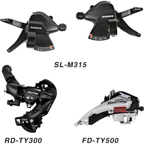 SHIMANO TOURNEY Mountain Bike RD-TY300 Rear Derailleur SL-M315 Shifter Iamok FD-TY500 Front Derailleurs Bicycle Parts