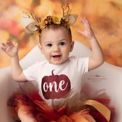 New brown 1 Year Baby Girl Tutu Outfit 1st First Birthday Party Outfits Toddler Infant Cake Smash Photo Props Set Bodysuit