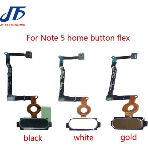 10pcs/lot Fingerprint Sensor Recognition For Samsung Galaxy Note 5 N920 N920F Home Return Key Menu Button Key Flex Cable