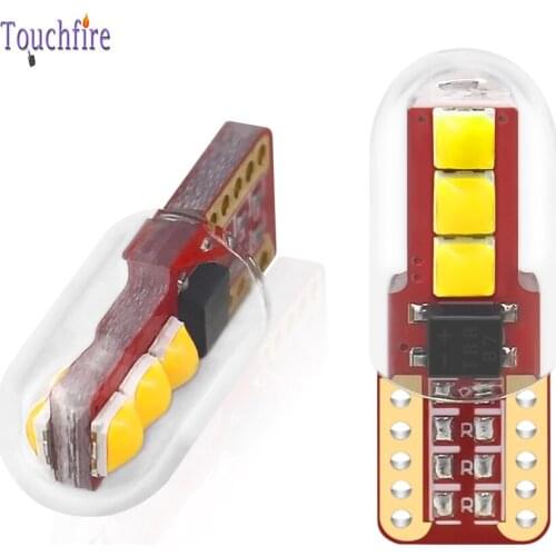 100PCS T10 LED W5W License Plate Light 3030LED-3SMD With Lens Auto Wedge Turn Side Bulbs Interior Reading Dome Lamp wholesale