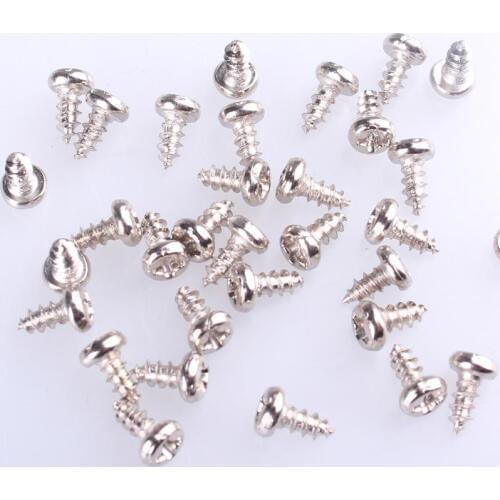 2mm Dia 4mm Length Thread Round Cross Head Screw