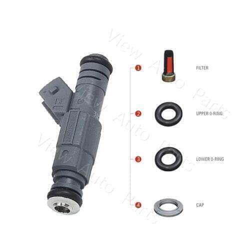 20 Set for BMW E39 E38 LAND ROVER 0280155823 Fuel Injector Repair Kits Micro Filter Plastic Cap Rubber seal orings VD-RK-0107