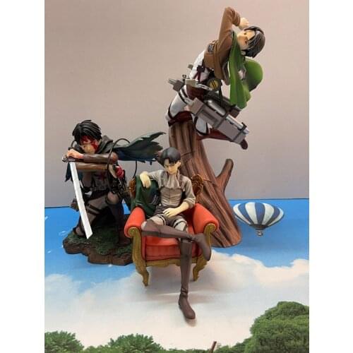 20cm New Figure Levi·Ackerman Attack on Titan BRAVE-ACT Levi·Ackerman Action Figure PVC Collect Toys And Gifts