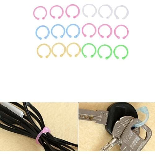 1 Box Plastic Ring Binder For Spiral Notebook Diary Loose Leaf Book Binding DIY 30pcs/set