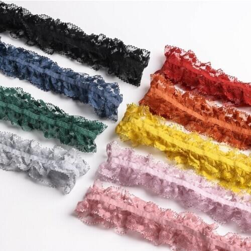 45mm A Roll Wholesale Elastic Lace Ribbon Diy Headwear Trim Sewing Home Craft Supply DIY handmade Decoration