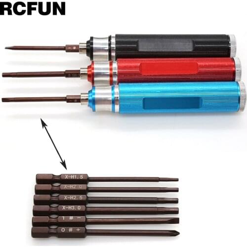 6 in 1 Rc Tool RC Hard Alloy Screwdriver Set Removal Tools for RC DIY Drone Helicopter Rc Toys S307