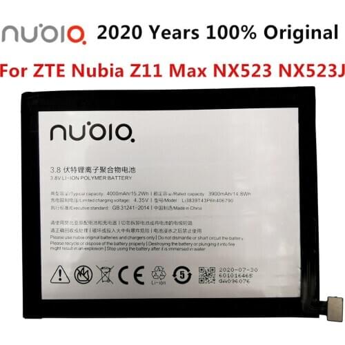 3.8V 4000mAh Li3839T43P6h406790 For ZTE Nubia Z11 Max NX523 NX523J Battery