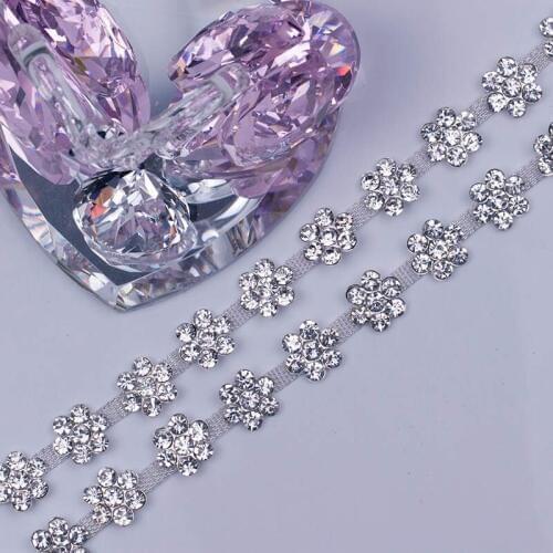 Free Shipping 5yards Rhinestone Pearl Chain Bridal Sash Rhinestone Applique, Wedding Applique,Rhinestone Trimming LSRT023