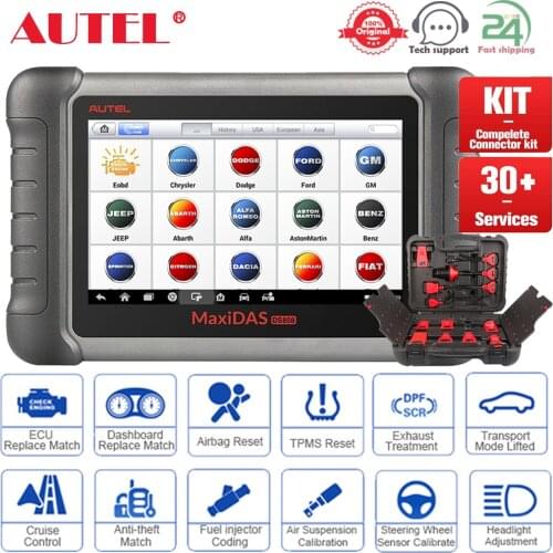 Autel DS808K MaxiDAS Diagnostic Scanner Bi-Directional Control,OE Level Diagnosis,Oil Reset,ABS Bleed,SRS,SAS,DPF,EPB,BMS