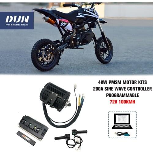 100kmh PMSM Motor Kits QS 138 90H Mid Drive Engine with EM200S Controller Regen T08 Throttle for Electric MotoBike