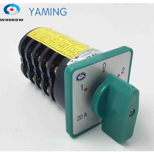 HZ5-20/4 5 phase on/off/on switch 20A 5 phase 4kw 380V silver contact changeover rotary cam switch