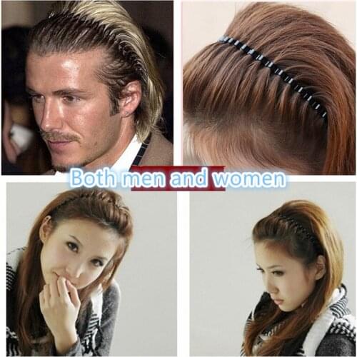 Classical joker men and women hair hoop iron plastic resin instant noodles waves wash protect head hoop painted black tire