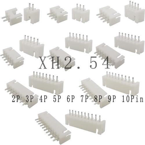 50PCS XH2.54 Terminals XH 2.54 2P 3P 4P 5P 6P 7P 8P 9P 10Pin 2.54mm Pitch Terminal Housing Pin Header JST XH-2.54 Wire Connector