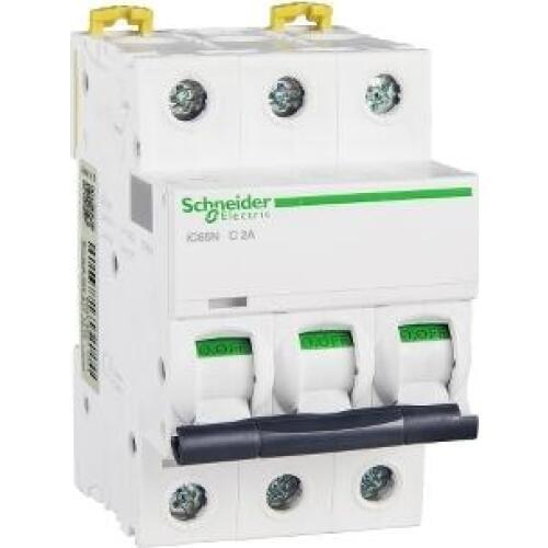 IC65N 3P C2A A9F18302 3P | 2A | C | 6KA IC65 miniature circuit breaker