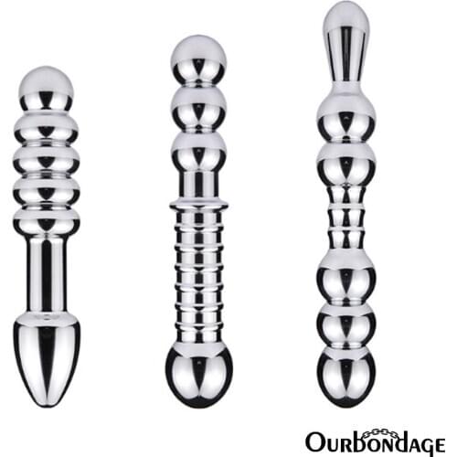 Ourbondage Aluminum Alloy 3 Types Anal Butt Plug For Men Women Adult Sex Toys
